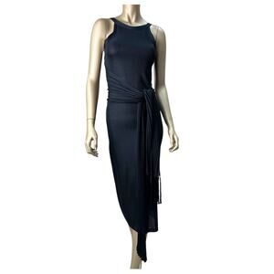 Chanel Black Sleeveless Waist Tie Dress  Sz. 38